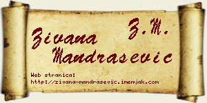 Živana Mandrašević vizit kartica